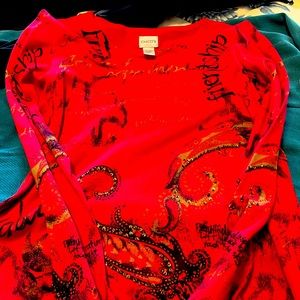 Chico’s size 1 red top